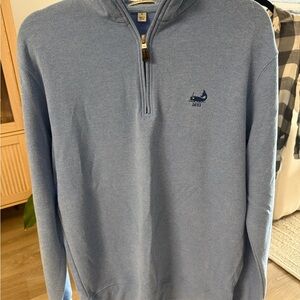 Peter Millar Light Blue Zip-Up Sweater